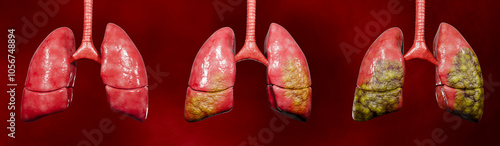 Schilderij op canvas Lung cancer