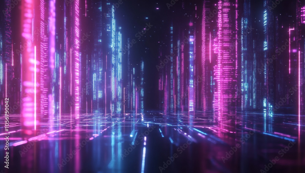 Neon Cityscape of the Future Neon Cityscape of the Future