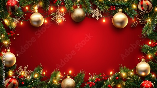 Vibrant red background for a festive christmas card design and holiday greetings