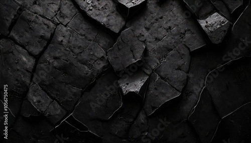 Cracked black paint on a wall