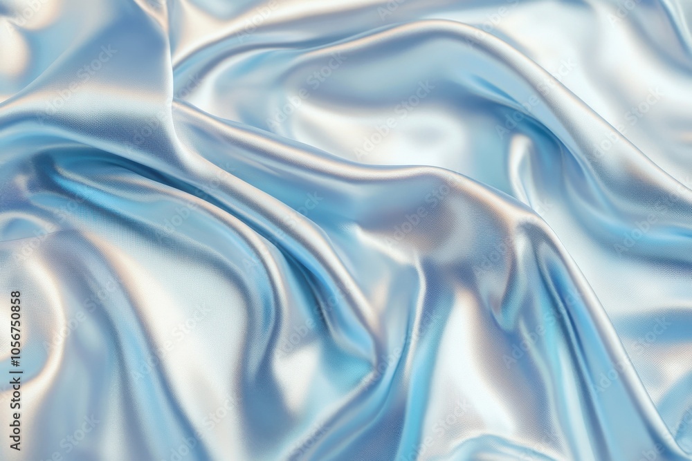 Soft azure and gray silk satin fabric. Elegant setting. Flowing drapes. Gentle pastel shades. Essence of freshness, cleanliness, and purity. Celebration theme Soft azure and gray silk satin fabric. Elegant setting. Flowing drapes. Gentle pastel shades. Essence of freshness, cleanliness, and purity. Celebration theme