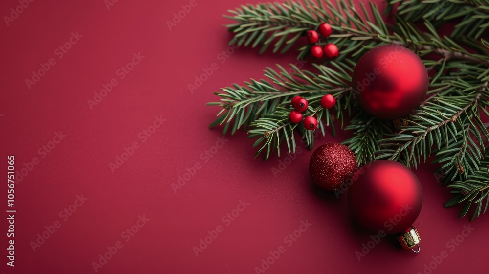 Elegant red background for a festive christmas card design and seasonal greetings Elegant red background for a festive christmas card design and seasonal greetings