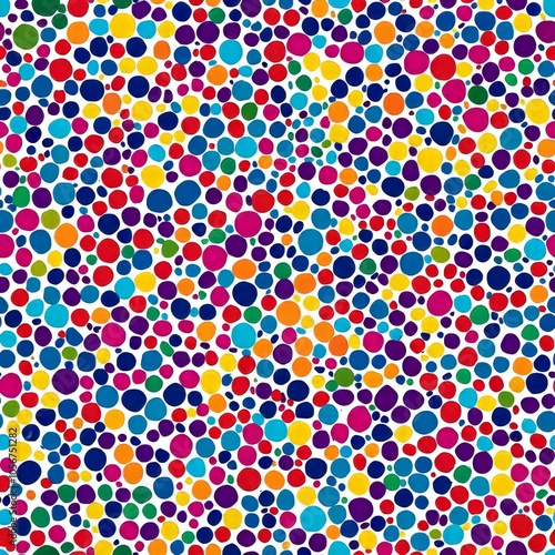 seamless pattern of overlapping transparent dots in a variety of colors