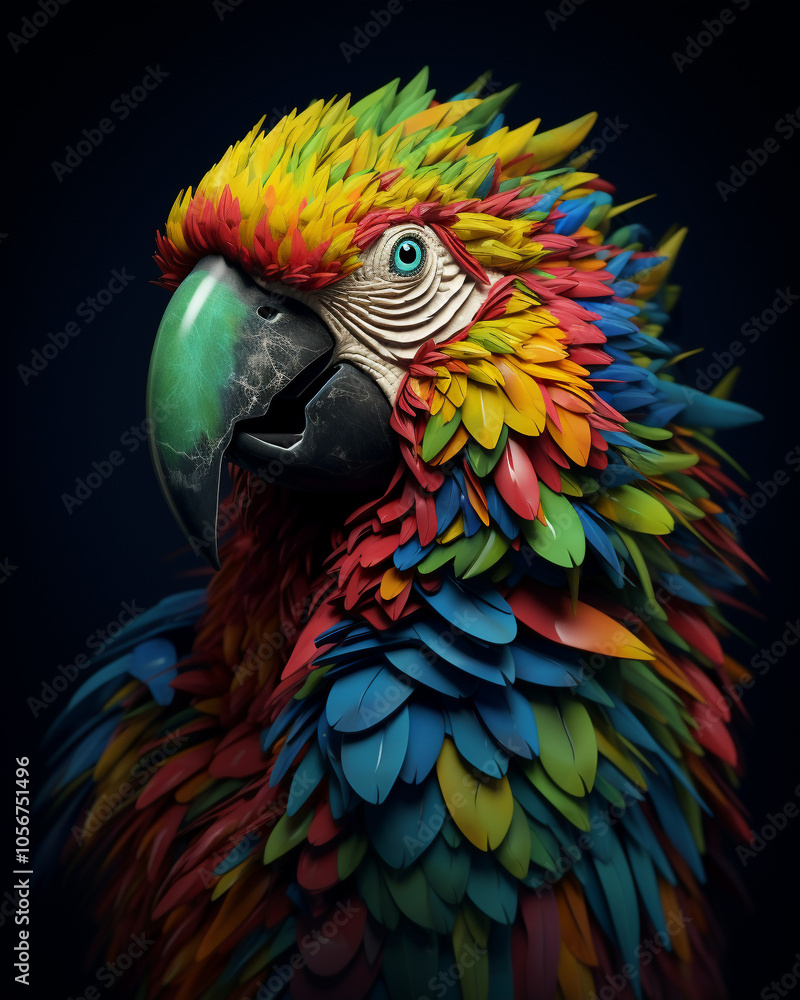 Obraz premium Experience the beauty of a multicolor parrot through Unique Artwork
