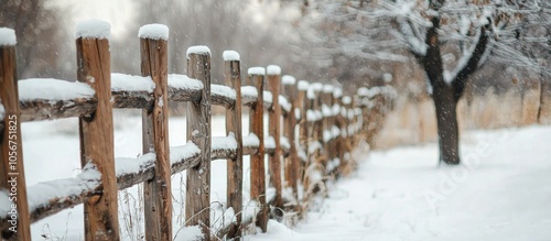 Wooden Fence During Winter Day photo