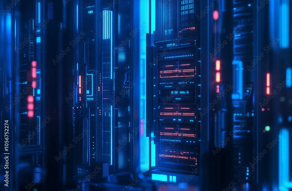 Futuristic Server Room Futuristic Server Room