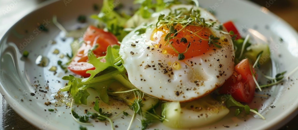 The Image Is A Plate Of Food Featuring A Boiled Egg Garnish And Salad It Could Be A Breakfast Meal Or A Staple Food Dish The Image Is A Plate Of Food Featuring A Boiled Egg Garnish And Salad It Could Be A Breakfast Meal Or A Staple Food Dish