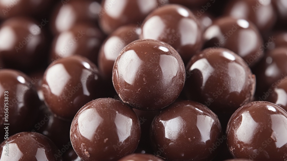 Close-up of Round Chocolate Candies Close-up of Round Chocolate Candies