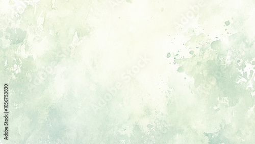 Abstract Light Green Watercolor Background.