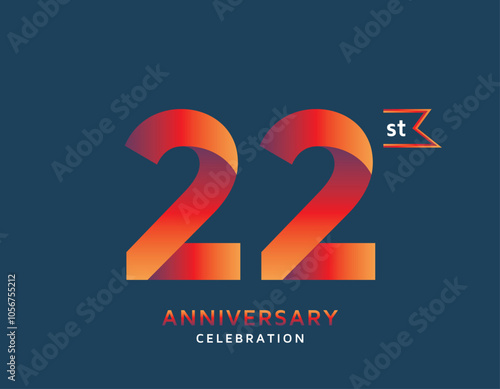 22st anniversary colorful