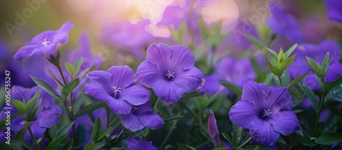 Purple Ruellia Tuberosa Flowers In The Garden