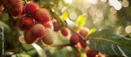 The Hairy Fruit During The Day Is Very Beautiful