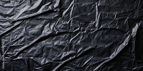 Black Crumpled Textured Background for Design Use