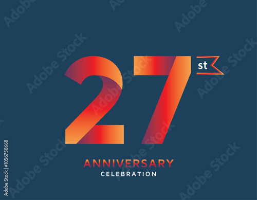 27st anniversary colorful