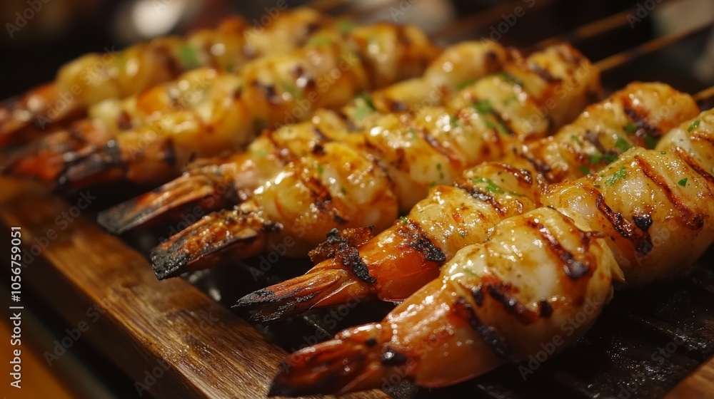 Grilled Shrimp Skewers with Herbs and Glaze Grilled Shrimp Skewers with Herbs and Glaze