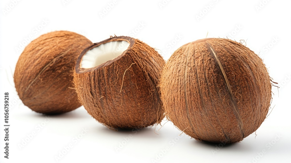 Coconuts on a white background Coconuts on a white background