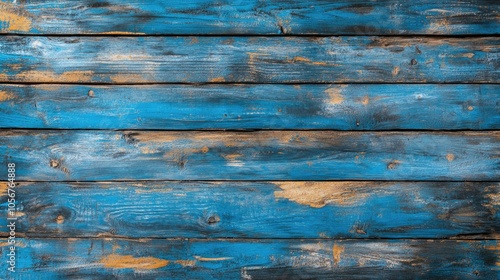 Weathered blue wooden table surface with a rustic texture