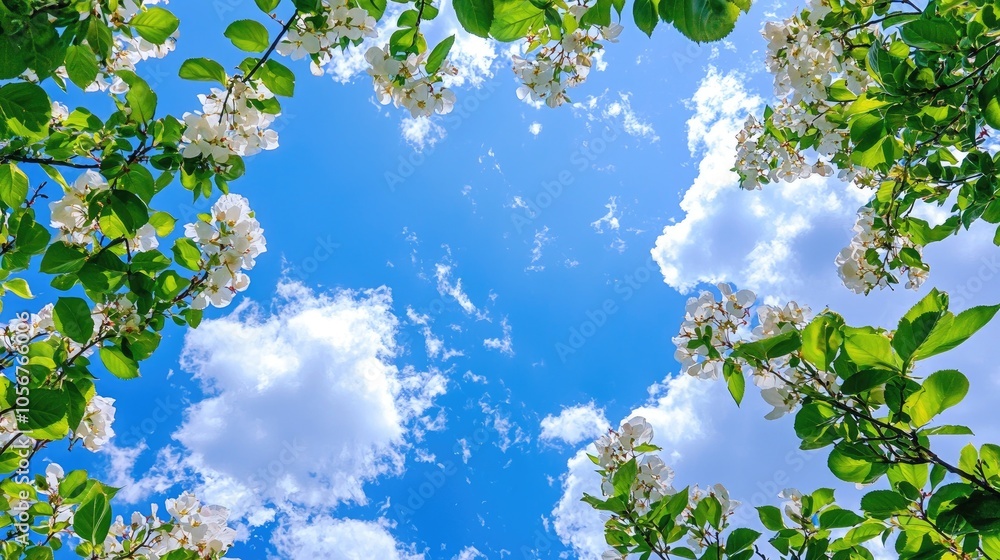 Blue Sky With White Clould In Season Summer High Season Blue Sky With White Clould In Season Summer High Season