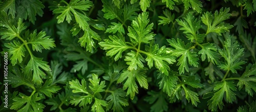 Green Carrot Leaves Macro