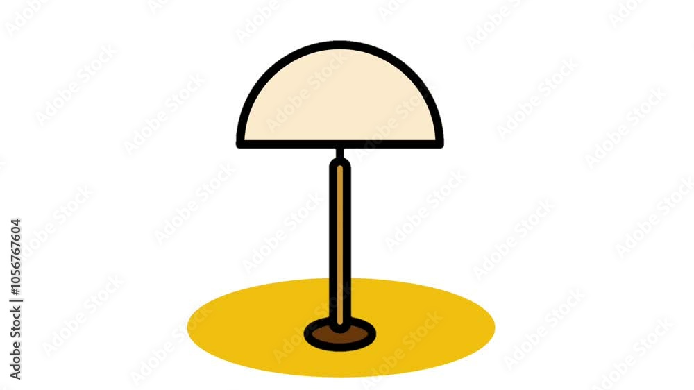 Looping Animation of decorative table lamps, standing lamps, suitable for decorating work or study rooms Looping Animation of decorative table lamps, standing lamps, suitable for decorating work or study rooms