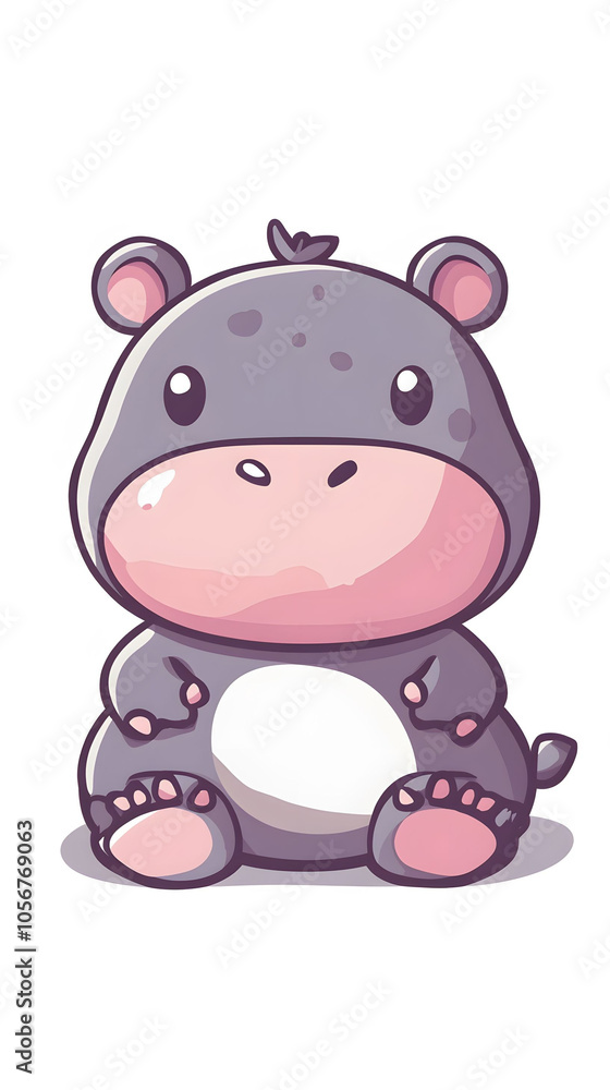 Cute hippo character Cute hippo character