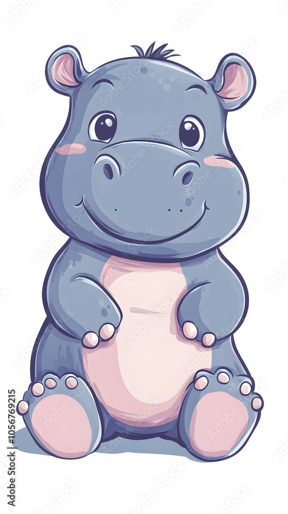 Cute hippo character Cute hippo character