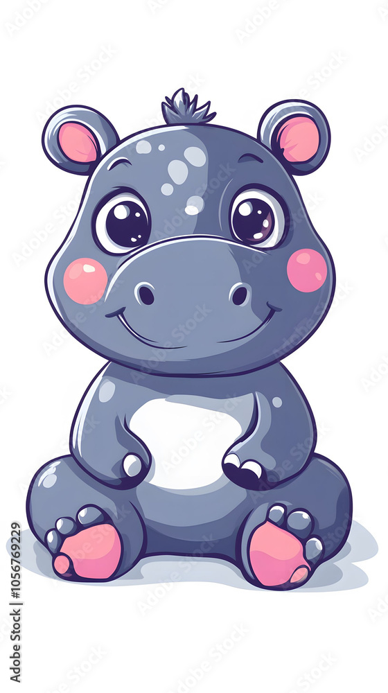 Cute hippo character