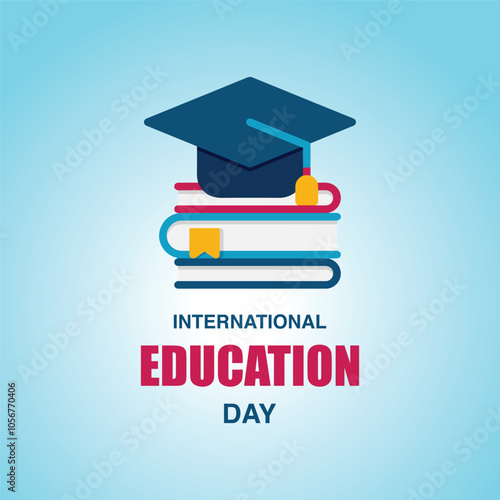 International Day of Education concept vector Illustration., International day of Education on 24th of January greeting vector banner