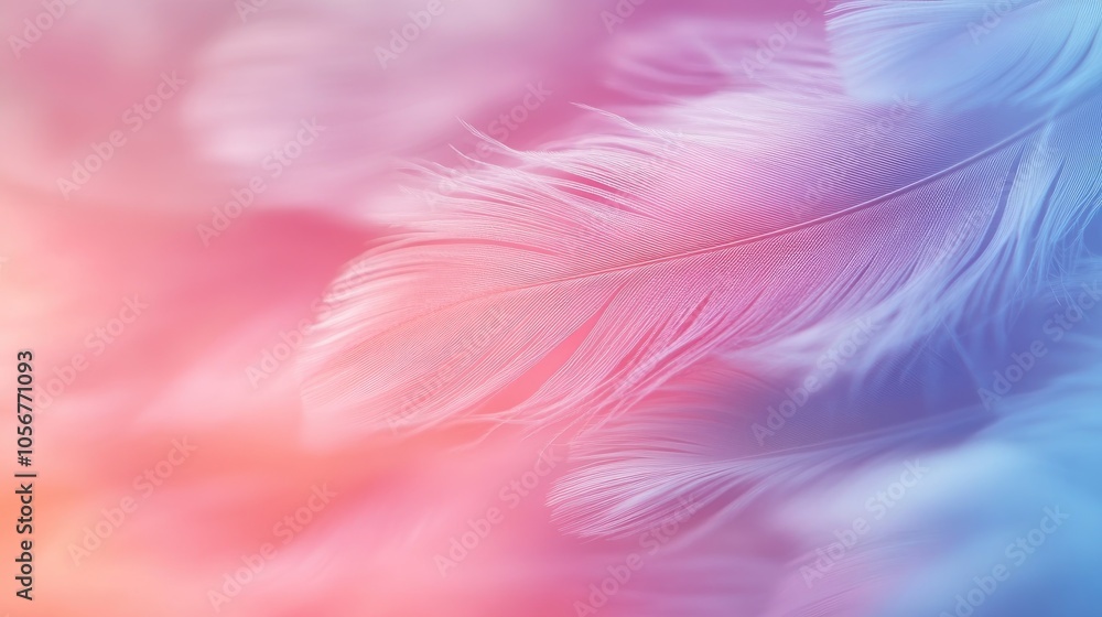Soft colored feather background with a blurred effect ideal for graphic design projects Soft colored feather background with a blurred effect ideal for graphic design projects