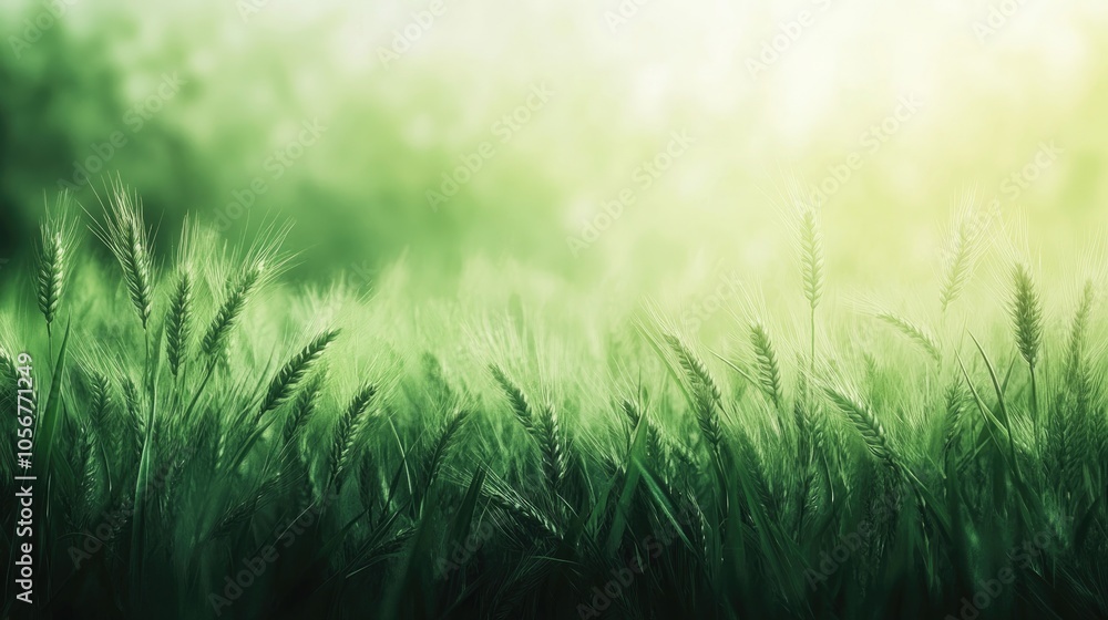 Vertical green nature backdrop featuring an abstract blurred field of barley meadow creating a nature inspired ambiance with lush grass elements Vertical green nature backdrop featuring an abstract blurred field of barley meadow creating a nature inspired ambiance with lush grass elements