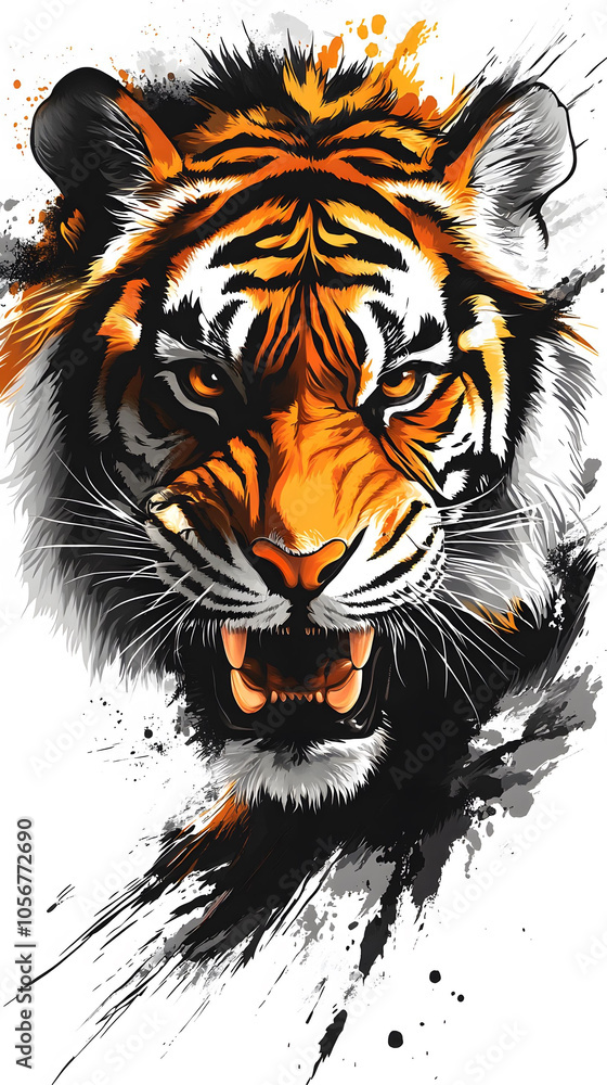 Fierce tiger face Fierce tiger face