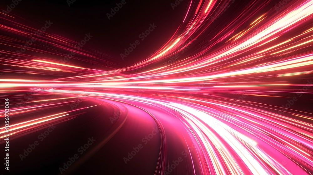 Abstract Light Trails in Red and White. Illustration background for presentation Abstract Light Trails in Red and White. Illustration background for presentation