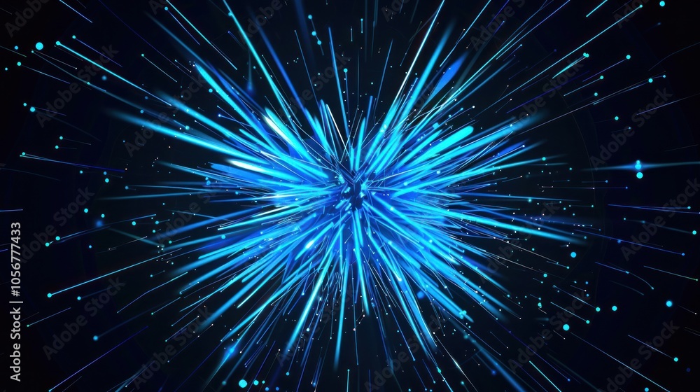 Abstract Blue Light Burst Abstract Blue Light Burst
