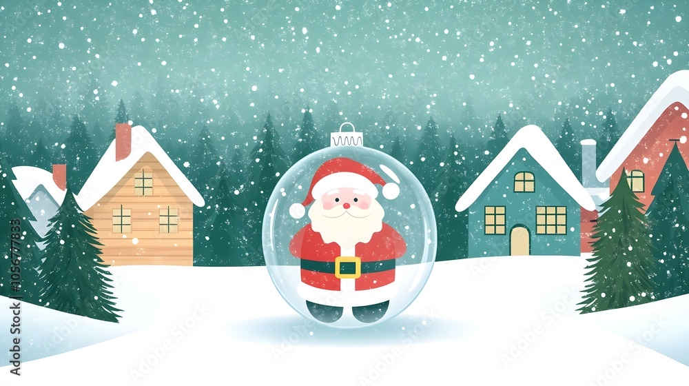 Santa Claus Snow Globe Winter Village Santa Claus Snow Globe Winter Village
