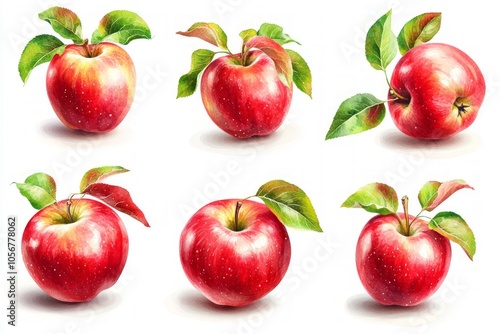 Watercolor Apples