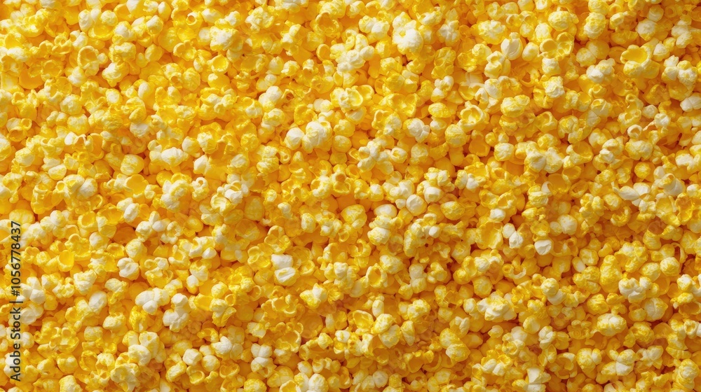 Close up view of a textured background featuring yellow sweet popcorn Close up view of a textured background featuring yellow sweet popcorn