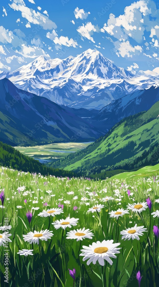 Fototapeta premium Majestic Alpine Meadow