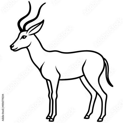 silhouette of a antelope