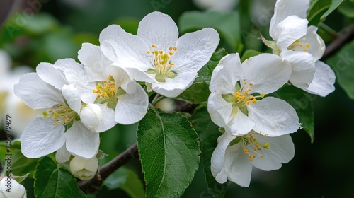 Large White Flowers Of A Garden Apple