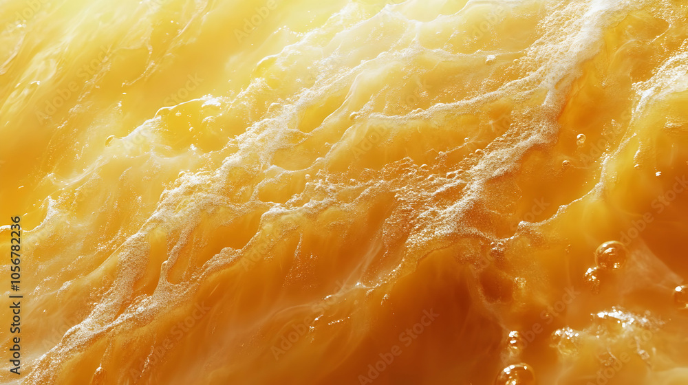 Abstract Background with Golden Waves and Bubbles Abstract Background with Golden Waves and Bubbles
