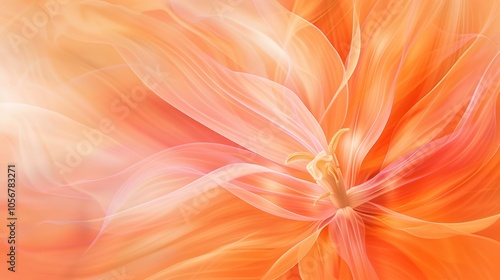 Abstract Flower in Warm Hues