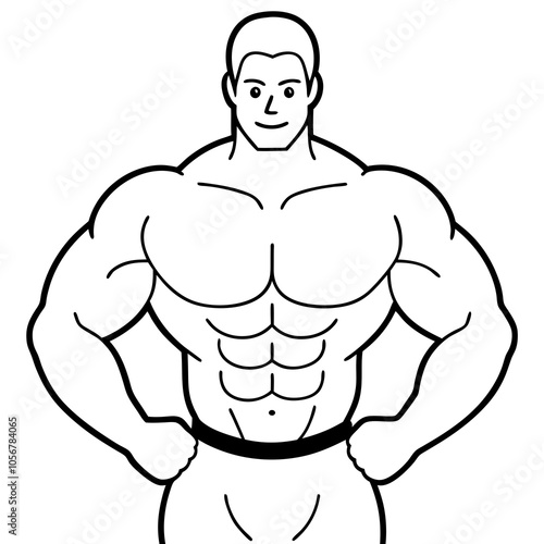 illustration of a bodybuilder