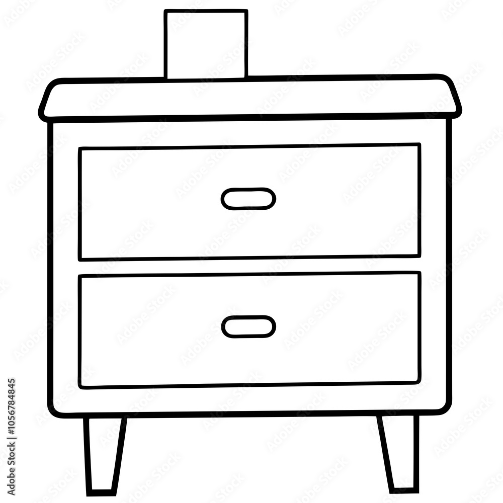 bedside table isolated on white background bedside table isolated on white background