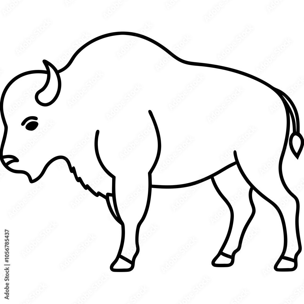 illustration of a bison illustration of a bison