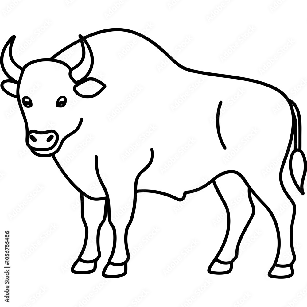 illustration of a bison illustration of a bison