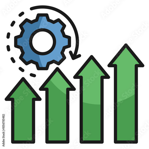 Process Optimization Icon Element For Design