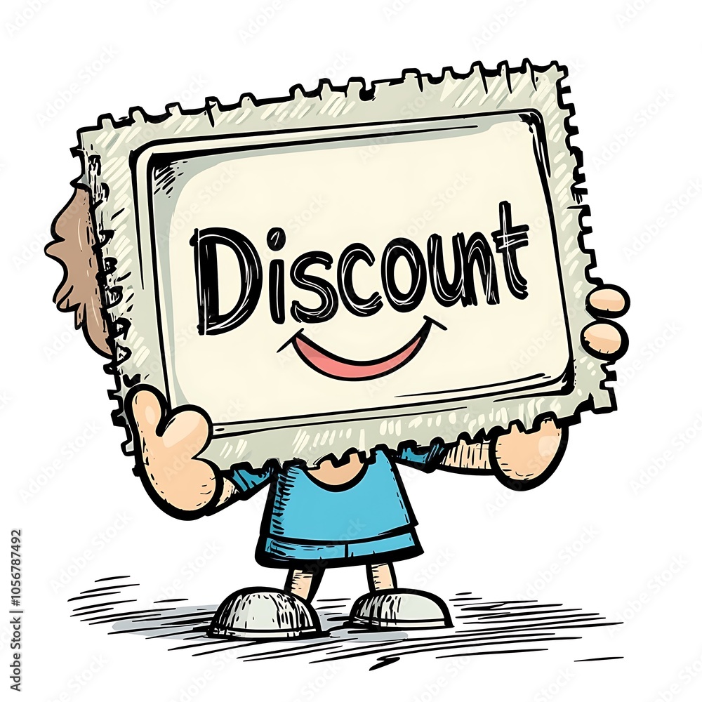 Obraz premium Cartoon character holding a large 