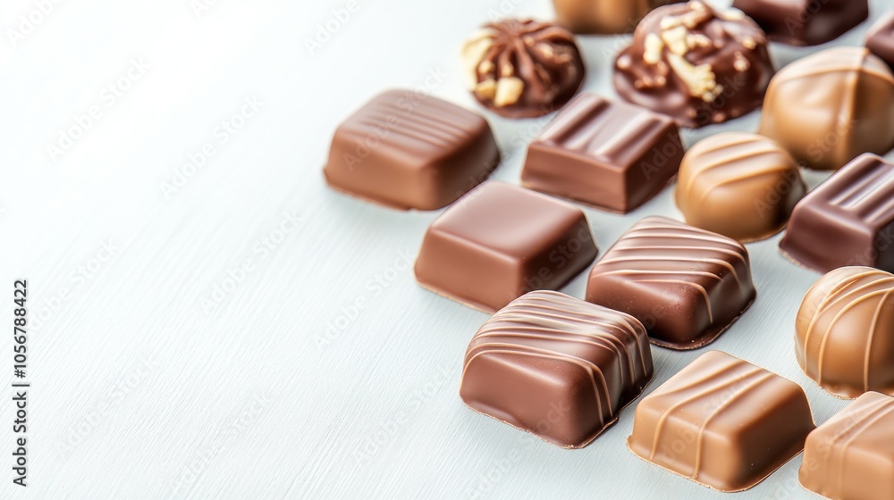 Fototapeta premium Delightful assortment of artisan chocolates perfect for any occasion
