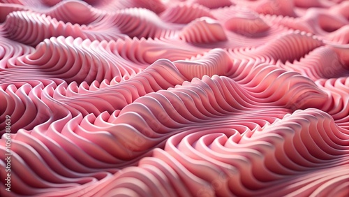 organic pink colors plastic 3d render abstract wavy background, pattern, elegant textile, macro carpet soft texture octane c4d available in motion
