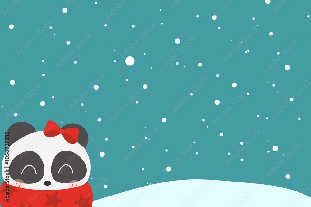 Panda Christmas wallpaper cartoon Panda Christmas wallpaper cartoon